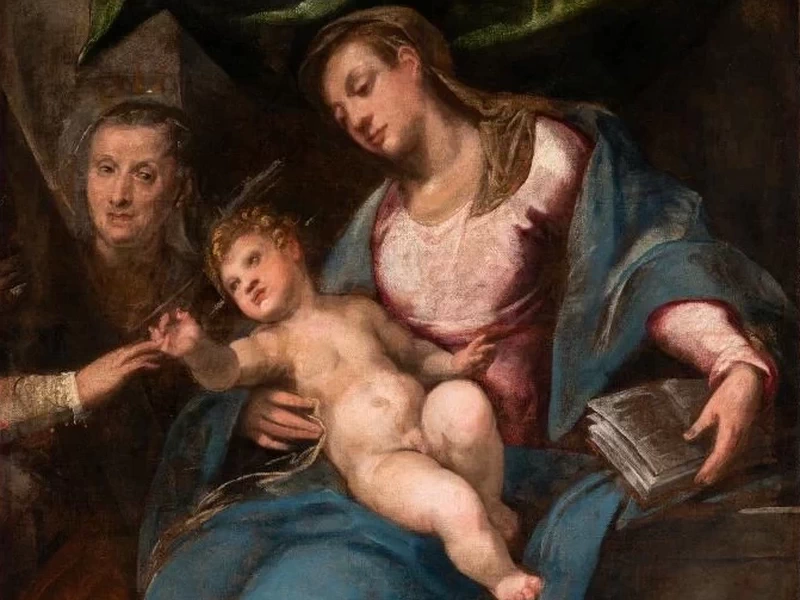 1583-Matteo Ponzone - Vergine con Gesù Bambino e Santa Caterina o Sant’Elena Imperatrice